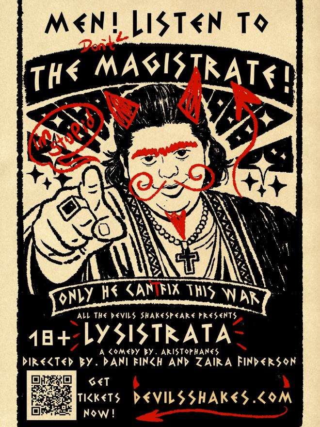 PROPOGANDA POSTER DEFACED